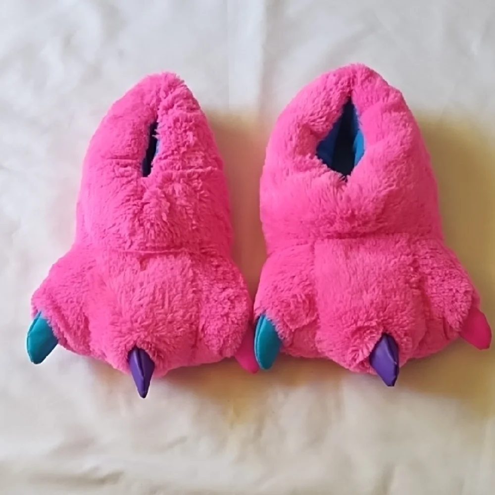 Light Up Pink Fuzzy Slippers